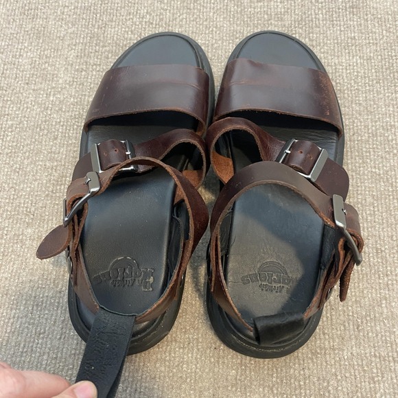 Dr. Martens Gryphon Sandals Mens Size 8 Brown Leather Slide Buckle Gladiator - Picture 6 of 9